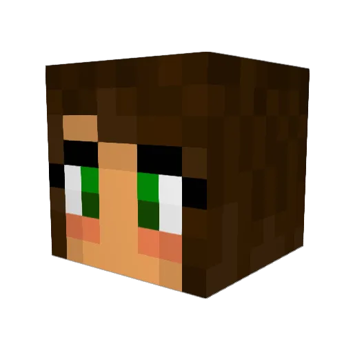 Hensku3 Minecraft avatar head, 3D render