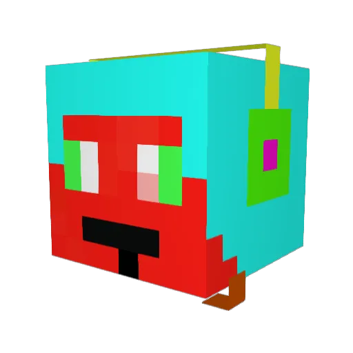 Hentaibuscus Minecraft avatar head, 3D render
