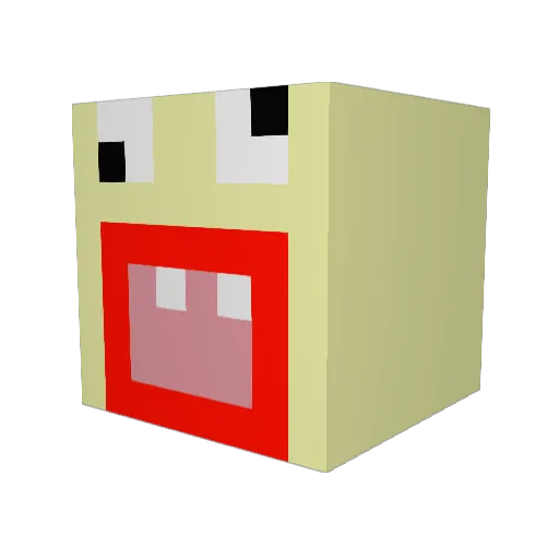 HenticleTentai Minecraft avatar head, 3D render
