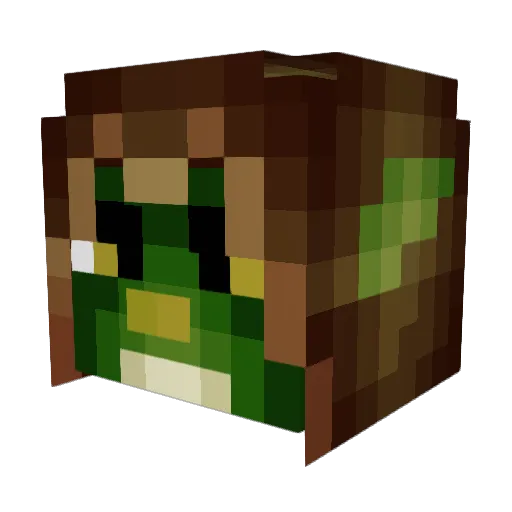 Henverr Minecraft avatar head, 3D render