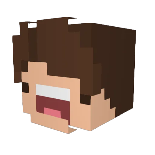 Henwyy Minecraft avatar head, 3D render