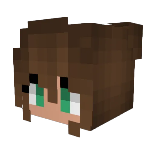 Henzeiii Minecraft avatar head, 3D render