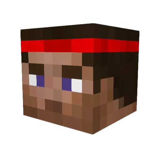 Henzer Minecraft avatar head, 3D render