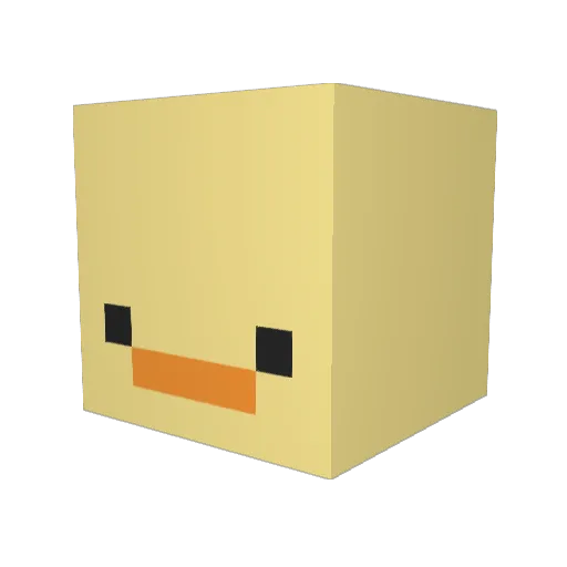Henzinger Minecraft avatar head, 3D render