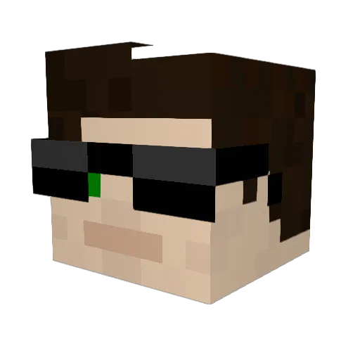 Henzogamer21 Minecraft avatar head, 3D render