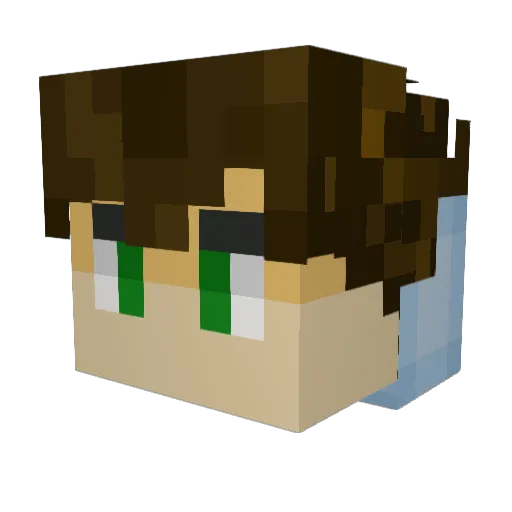 Heonx Minecraft avatar head, 3D render