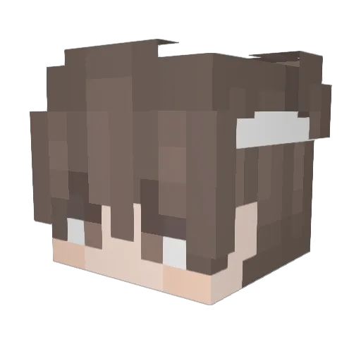 Heoshi Minecraft avatar head, 3D render