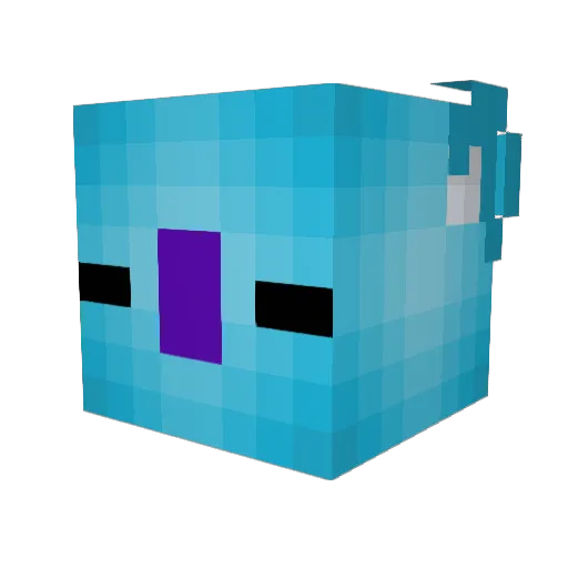 Hepburnveux Minecraft avatar head, 3D render