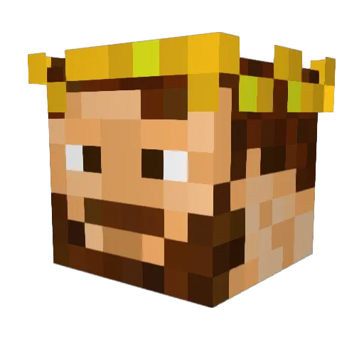 Hepha3stus Minecraft avatar head, 3D render