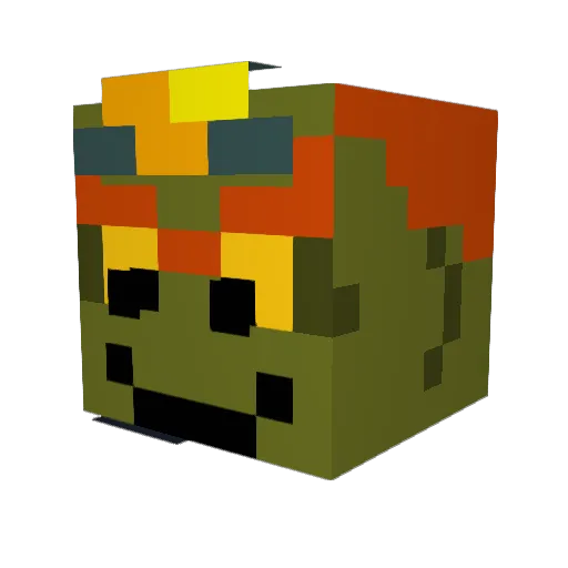 Hephaestus73 Minecraft avatar head, 3D render