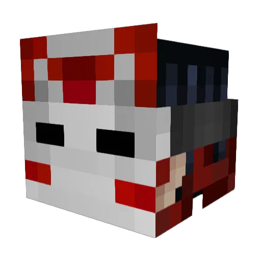 Hephais Minecraft avatar head, 3D render