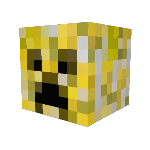 Hepher Minecraft avatar head, 3D render