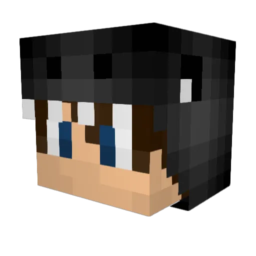 Hepoj32 Minecraft avatar head, 3D render