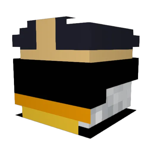 HeptaRose Minecraft avatar head, 3D render