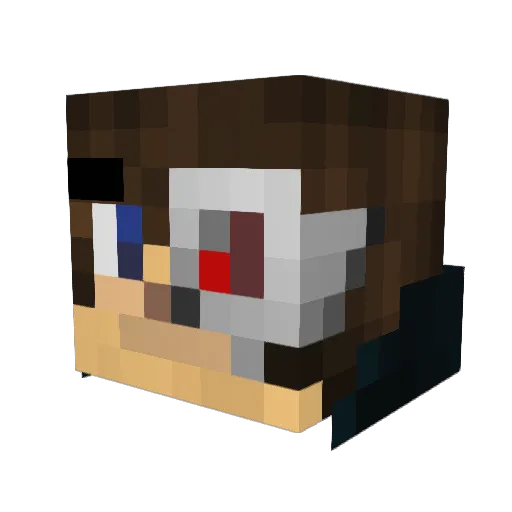 Heptaplat Minecraft avatar head, 3D render