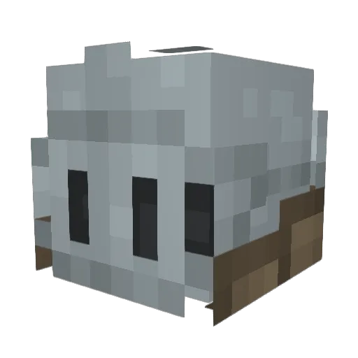 Hepush Minecraft avatar head, 3D render