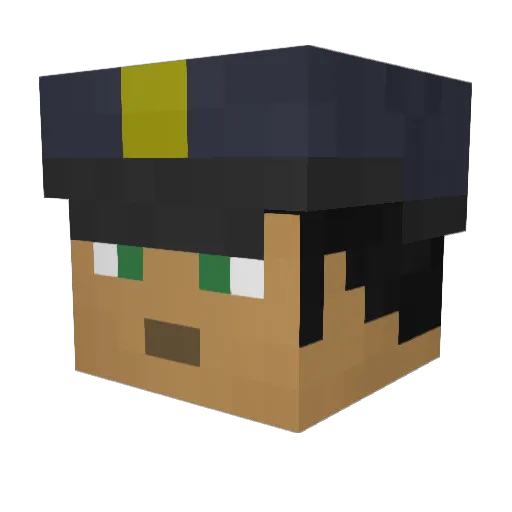 Hepxa Minecraft avatar head, 3D render