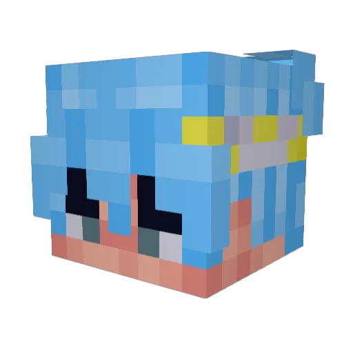 Heqwey Minecraft avatar head, 3D render