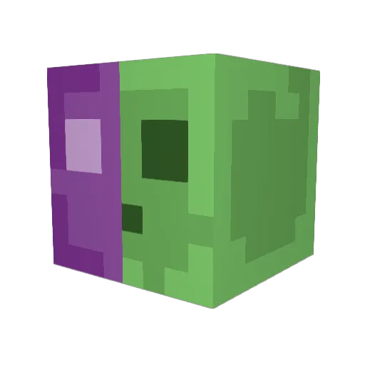 Her0ExE Minecraft avatar head, 3D render