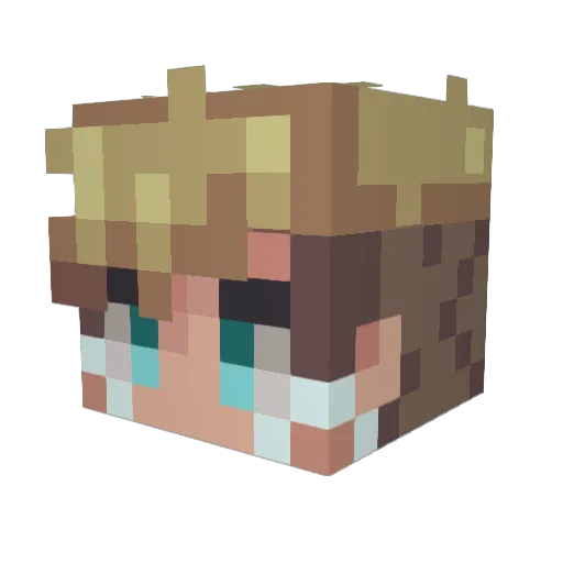 Her0ofHyru1e Minecraft avatar head, 3D render