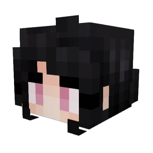 HerAshley Minecraft avatar head, 3D render