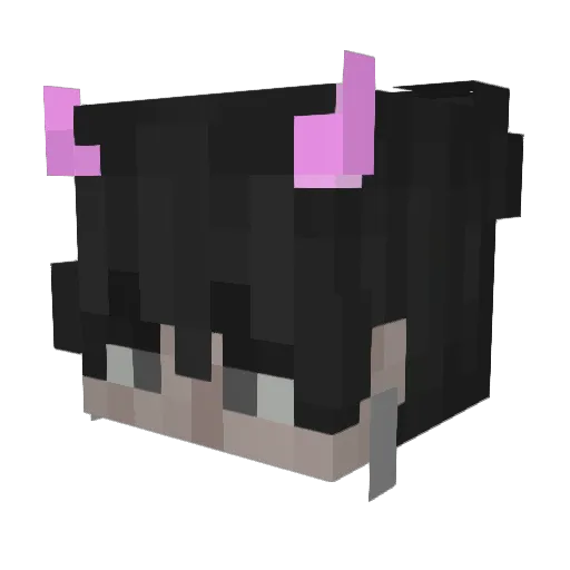 HerLove Minecraft avatar head, 3D render