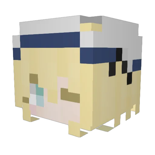 HerRuins Minecraft avatar head, 3D render