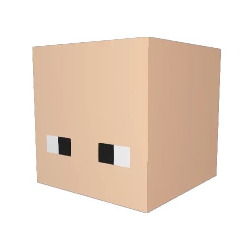 HerStepdad Minecraft avatar head, 3D render