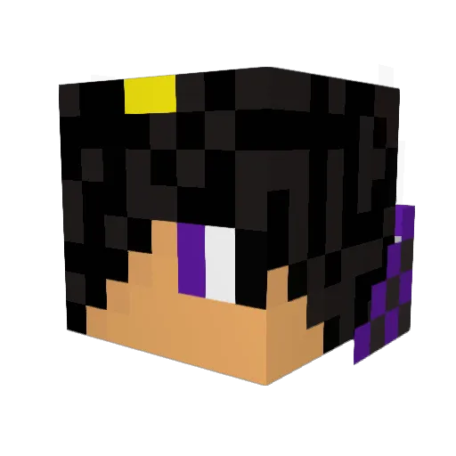 HerTears Minecraft avatar head, 3D render