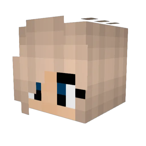 HeraMZ Minecraft avatar head, 3D render