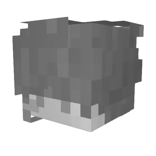 HeraTuB Minecraft avatar head, 3D render