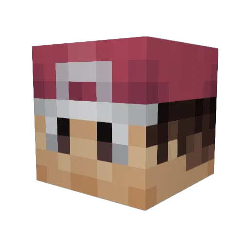 Heracros64 Minecraft avatar head, 3D render