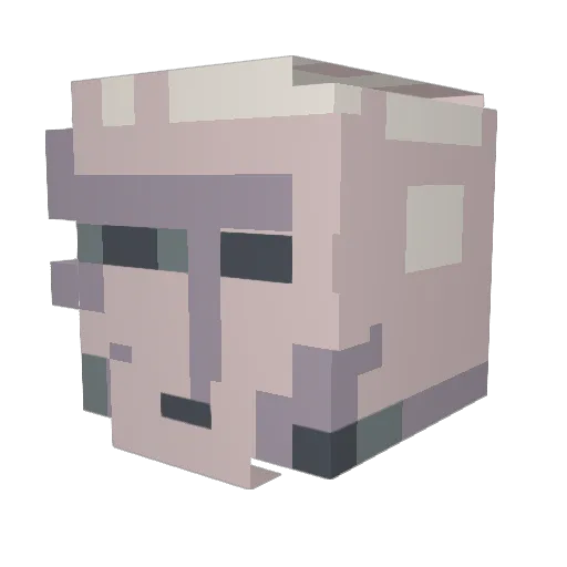 HeradeKaiLin Minecraft avatar head, 3D render