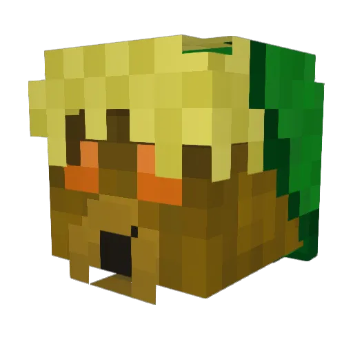 Heraerus Minecraft avatar head, 3D render