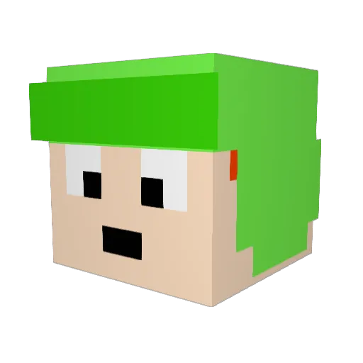Herakless88 Minecraft avatar head, 3D render