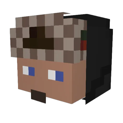 Heraklez Minecraft avatar head, 3D render