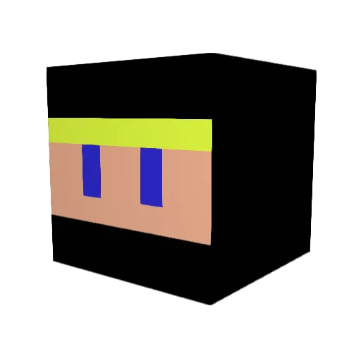 Heralex1 Minecraft avatar head, 3D render