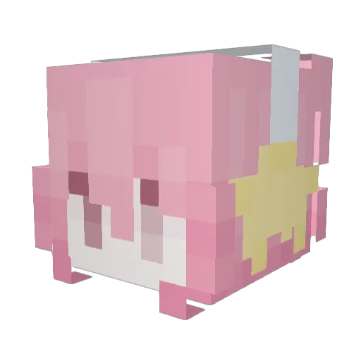 Herally Minecraft avatar head, 3D render