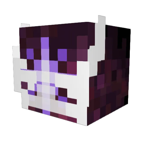 Heralpha Minecraft avatar head, 3D render