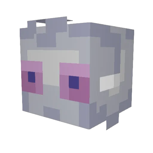 Heranic Minecraft avatar head, 3D render