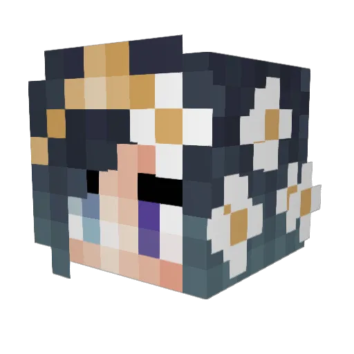 HerbalFatCat Minecraft avatar head, 3D render