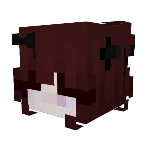Herbatkajestmega Minecraft avatar head, 3D render