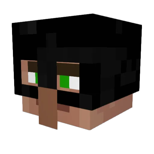 Herbatnik_Disa Minecraft avatar head, 3D render