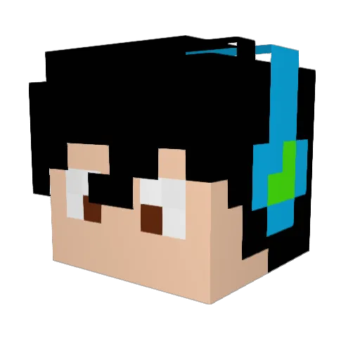 Herbert2019 Minecraft avatar head, 3D render