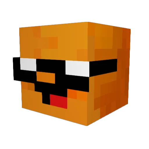 Herbro Minecraft avatar head, 3D render