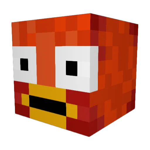 Herbzu Minecraft avatar head, 3D render