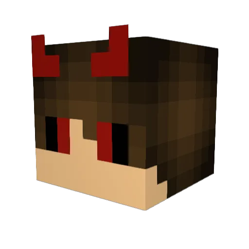 Herculean12 Minecraft avatar head, 3D render