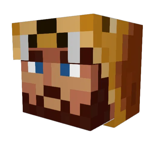 Hercules87 Minecraft avatar head, 3D render
