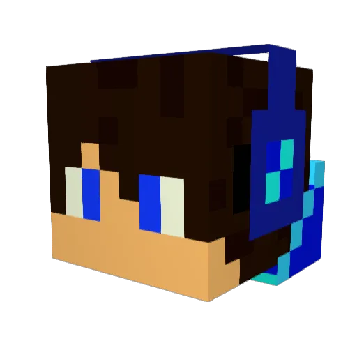 Herculezy Minecraft avatar head, 3D render