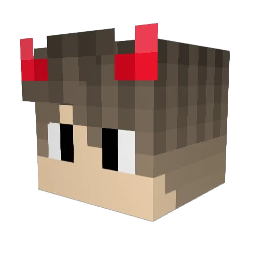Hercz_ Minecraft avatar head, 3D render